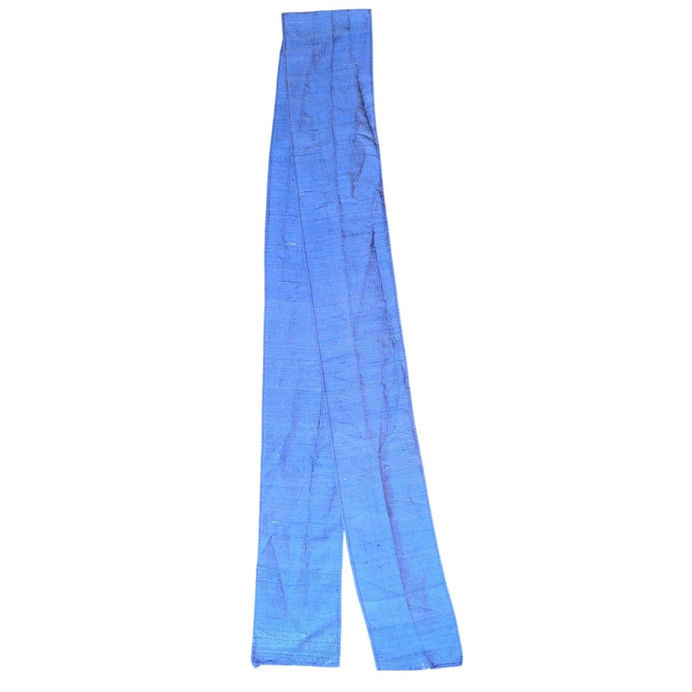 Scarf Belt Shawl Sash Table Runner Cravat Cummerbund Tie Blue 100% Silk VTG